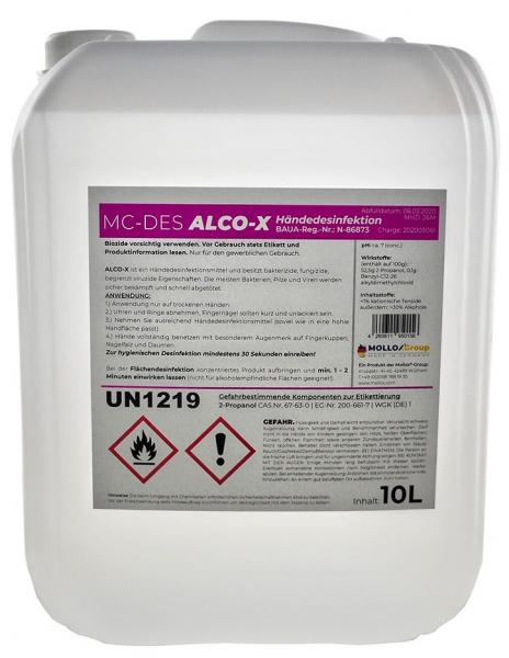 Hand-Desinfektionsmittel MC-Des ALCO-X / 10 Liter Kanister